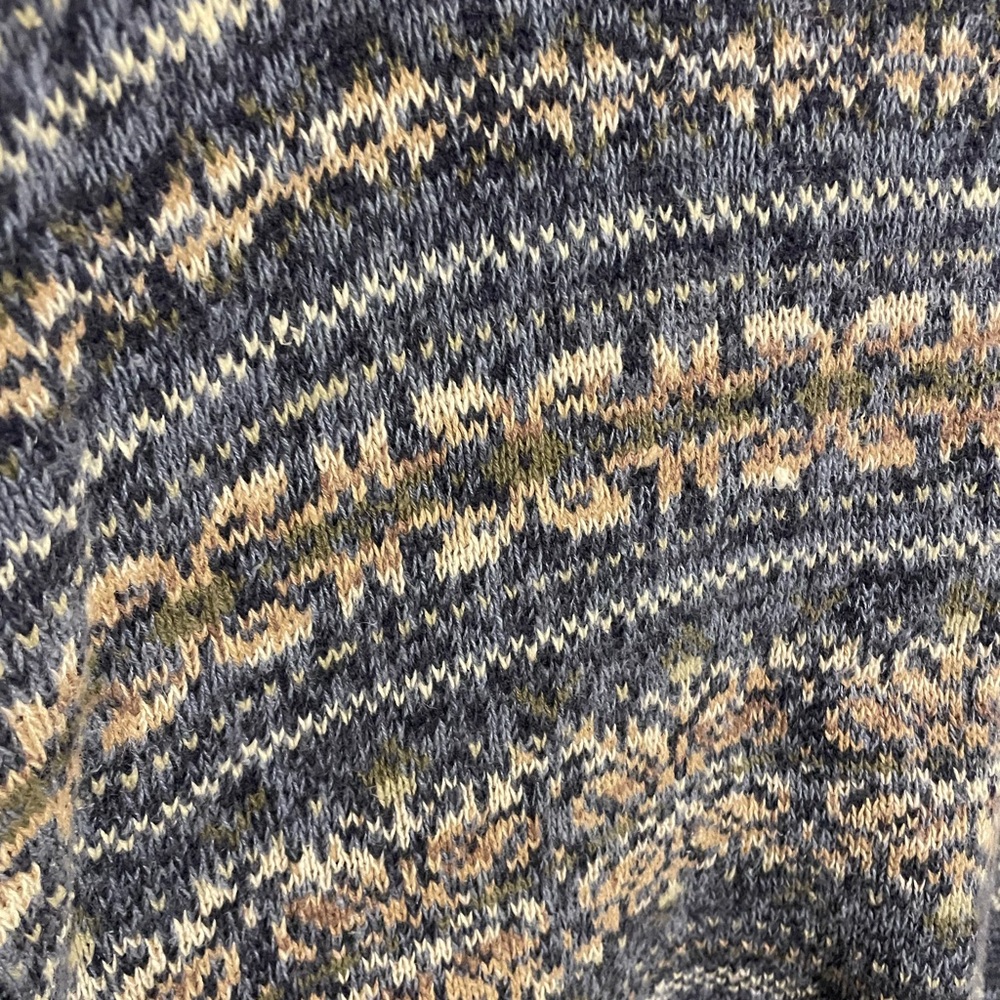 Keirdoom Collection Vintage Ramie Sweater Blue Fair Isle Sweater Size Medium - Picture 3 of 4